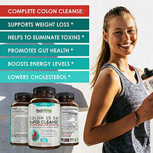 Load image into Gallery viewer, Colon Cleanser Detox for Weight Loss. 15 Day Fast-Acting Extra-Strength Cleanse with Probiotic &amp; Natural Laxatives for Constipation Relief &amp; Bloating Support. 30 Detox Pills to Detoxify &amp; Boost Energy
