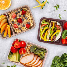 Load image into Gallery viewer, Bentgo Prep 2-Compartment Meal-Prep Containers with Custom-Fit Lids - Microwaveable, Durable, Reusable, BPA-Free, Freezer and Dishwasher Safe Food Storage Containers - 10 Trays &amp; 10 Lids (Blush Pink)
