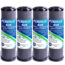 Load image into Gallery viewer, 10" x 2.5" 5 Micron Whole House Sediment &amp; String Wound &amp; 1 Micron CTO Carbon Water Filter Cartridge Replacement for Any 10 inch RO Unit, Countertop Water Filter System, for City &amp; Well Water, 4Combo
