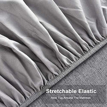 Load image into Gallery viewer, Chtoocy Luxurious Embroideried King Bed Sheet Set, 16" Extra Deep Pocket Fitted Sheet King Size , Super Soft 1800 King Bed Sheet Wrinkle Free Cooling Hypoallergenic 4PC King Sheets Set(Gray)
