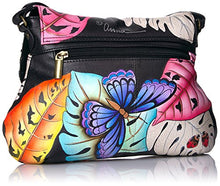 Load image into Gallery viewer, Anna by Anuschka, Handpainted Leather Medium Flap Cross Body-lovely Leaves
