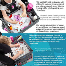 Load image into Gallery viewer, Kenley Kids Travel Tray, Toddler Car Seat Lap Tray, 16.5 x 13.5 Inches (Pink/Gray)
