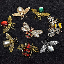 Load image into Gallery viewer, Monrocco 8Pcs DIY Crystal Bee Design Charms Honeybee Charms Pendants Crafting, Jewelry Making, Necklace, Earrings
