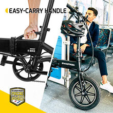 Load image into Gallery viewer, SWAGTRON SWAGCYCLE EB5 Plus Folding Electric Bike with Removable Battery | City eBike with Pedals &amp; Swappable 36V Battery | 14” Wheels, 250W Motor, Built-in Carry Handle (White)
