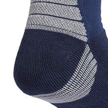 Load image into Gallery viewer, adidas Unisex-US Alphaskin Maximum Cushioned Crew Socks (1-Pair), Collegiate Navy/White/Light Onix, 12-16
