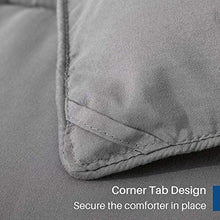 Load image into Gallery viewer, Oubonun All Season Queen Comforter Summer Cool Soft Quilted Down Alternative Duvet Insert with Corner Tabs,Luxury Fluffy Reversible Hotel Collection (Grey, Queen)
