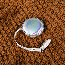 Load image into Gallery viewer, 2 Pack Tape Measure Leather Retractable Body Measuring Tape 150 cm 60 Inch Tailor Fabric Small Tape Measure with Push Button (Round-Silver)
