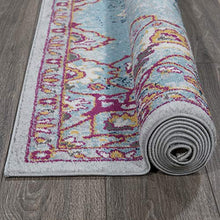 Load image into Gallery viewer, Ottomanson RIX3262-5X7 Rixos Medallion Vintage Area Rug, 5'3" x 7', Turquoise
