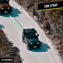 Load image into Gallery viewer, Sunferno Recovery Tow Strap 35000lb - Recover Your Vehicle Stuck in Mud/Snow - Heavy Duty 3" x 20' Winch Snatch Strap - Protective Loops, Water-Resistant - Off Road Truck Accessory - Bonus Storage Bag
