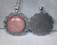 Load image into Gallery viewer, 2 Inchs Gemstone Restore Ancient Ways Pendant with Sliver Chain,DIY Accessory for Necklace 1 Pcs (Rhodochrosite)
