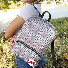 Load image into Gallery viewer, Controller Gear Super Mario - Mario Plaid - Small Backpack for Women, Girl's Cute Mini Bookbag Purse, Travel Bag for Nintendo Switch Console &amp; Accessories - Nintendo Switch
