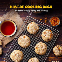 Load image into Gallery viewer, Hiware 2-Pack Cooling Racks for Baking - 10" x 15" - Stainless Steel Wire Cookie Rack Fits Jelly Roll Sheet Pan, Oven Safe for Cooking, Roasting, Grilling
