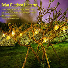 Load image into Gallery viewer, Cooo 8 Pack Outdoor Solar Lantern 30LED Mason Jar Lights Solar Powered,Waterproof Hanging Outdoor Patio Porch Garden Yard Backyard Balcony Lawn Pool Decor （Hangers &amp; Handmade Jars included）-Warm White
