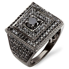 Load image into Gallery viewer, Dazzlingrock Collection 2.80 Carat (ctw) Black Rhodium Plated 10K Round Black Diamond Mens Ring, White Gold, Size 10
