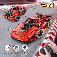 Load image into Gallery viewer, STEM Toy Building Toys Gifts for Age 5, 6, 7, 8, 9, 10, 11, 12 Years Old Kids Boys Girls, 2 in 1 Remote Control Racing Car Building Blocks, 351 Pcs DIY Building Kits, Engineering Construction Toy
