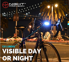 Load image into Gallery viewer, Night Provision Bike Lights Front &amp; Back USB Rechargeable LED Headlight Rear Tail Light Flasher Set Best for Road Mountain Bicycle
