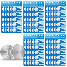 Load image into Gallery viewer, CR2450 3V Lithium Battery Bulk CR2450 Coin Cell 600mAh 100 Count
