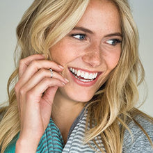 Load image into Gallery viewer, Silpada 'Bling' Midi Ring with Swarovski Crystals in Sterling Silver, Size 4
