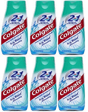 Load image into Gallery viewer, Colgate 2 in 1 Toothpaste Mouthwash Whitening 4.6 Tubes, Icy Blast, 27.6 Oz, Pack of 6
