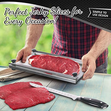 Load image into Gallery viewer, Meat slicer Stainless Steel Jerky Maker Cutting Board With 10-Inch Professional Slicing and Carving Knife

