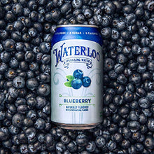 Load image into Gallery viewer, Waterloo Sparkling Water, Blueberry Naturally Flavored, 12 Fl Oz Cans, Pack of 12 | Zero Calories | Zero Sugar or Artificial Sweeteners | Zero Sodium
