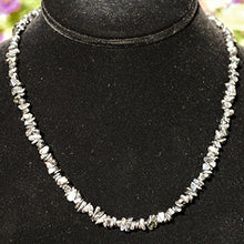 Load image into Gallery viewer, Charged 18" Hematite Crystal Necklace Tumble Polished + Selenite Heart Charging Crystal Included (ULITMATE GROUNDING Stone - Protect Against Negativity - Treat Jet LAG)
