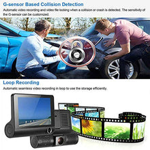 Load image into Gallery viewer, 1080P 170°Wide Angle,4" Dual Lens HD Car DVR Rearview Video Dash Cam Recorder Camera LCD Screen G-Sensor, WDR, Parking Monitor, Loop Recording, Motion Detection
