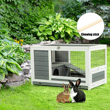 Load image into Gallery viewer, U-MAX Rabbit Hutch Pet House for Small Animals Puniea Pig House Rabbit Cage with Hideout for Rest Bunny House Indoor &amp; Outdoor No Leak Trays &amp; Ladder (35.4 inches)
