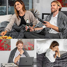 Load image into Gallery viewer, RELAX EDEN Adult Weighted Blanket W/Removable, Washable Duvet Cover| 15 lbs, 60”x 80” Size| Heavy Glass Micro-Beads| Supreme Sleeping Comfort for Adults| Hot &amp; Cold Sleeping| 100% Soft Cotton Build

