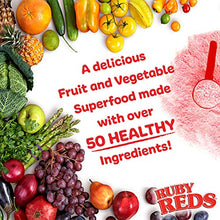 Load image into Gallery viewer, Ruby Reds | Delicious Reds Powder Fruit &amp; Vegetable Supplement with Potent Vitamins, Minerals, Enzymes, Herbs, Nutrients and Probiotics for Overall Health 11 oz. (30 Servings)
