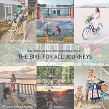 Load image into Gallery viewer, sixthreezero EVRYjourney Women's 7-Speed Step-Through Hybrid Cruiser Bicycle, 26" Wheels with 17.5" Frame, Cream with Brown Seat and Grips, Model:630034
