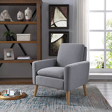 Load image into Gallery viewer, Lohoms Modern Accent Fabric Chair Single Sofa Comfy Upholstered Arm Chair Living Room Furniture Grey
