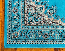 Load image into Gallery viewer, Unique Loom Reza Area Rug, 5' x 8', Turquoise
