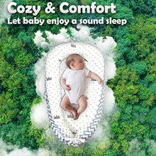 Load image into Gallery viewer, Mamibaby Baby Lounger Baby Nest 100% Soft Breathable Cotton Newborn Lounger Perfect for Co Sleeping,Portable Crib Baby Bed Bassinet Snuggle Bed for Travel,Suitable for 0-12 Months Infant
