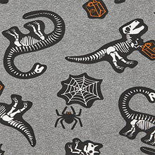 Load image into Gallery viewer, The Children's Place Baby Toddler Boy Halloween Long Sleeve Skeleton Dino Print Hoodie and Fleece Jogger Pants 2-Piece Set, H/T Hound, 9-12 Months
