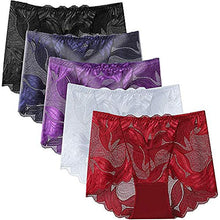 Load image into Gallery viewer, Pholeey Womens Lace Panties 5 Pack Seamless Ladies Brief Sexy Underwear for Women
