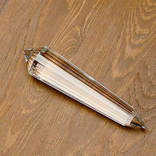 Load image into Gallery viewer, DingSheng Natural Clear Quartz 12 Sided Or 24 Sided Phantom Crystal Wand Point Vogel Wand Inspired Spiritual Reiki Healing and Free Pouch (2.7inches 24 Sided Quartz Wand)
