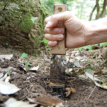 Load image into Gallery viewer, Nisaku NJP650 Hori-Hori Weeding &amp; Digging Knife, Authentic Tomita (Est. 1960) Japanese Stainless Steel, 7.25" Blade, Wood Handle
