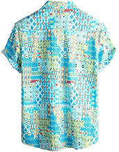 Load image into Gallery viewer, VATPAVE Mens Floral Hawaiian Shirts Short Sleeve Button Down Beach Shirts Suits Small Sky Blue
