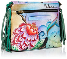 Load image into Gallery viewer, Anna by Anuschka Women's Genuine Leather Flap-Over Cross Body | Hand Painted Original Artwork | Whimsical Garden
