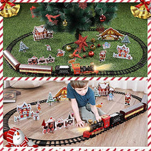 Load image into Gallery viewer, SNAEN Train Sets w/ Steam Locomotive Engine, Cargo Car and Tracks, Battery Powered Play Set Toy w/ Smoke, Light &amp; Sounds, for Kids, Boys &amp; Girls 3 4 5 6 7 Years Old
