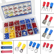 Load image into Gallery viewer, Amlits 300 PCS Insulated Wire Electrical Connectors - Butt, Ring, Spade, Quick Disconnect - Crimp Terminals Connectors Assortment Kit
