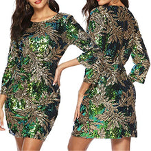 Load image into Gallery viewer, Zshujun Women's 1920s Glitter Sequin Mini Party Dress Club Bodycon Gowns 2467(Green, S)

