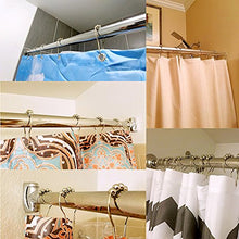 Load image into Gallery viewer, Uigos Shower Curtain Rings for Bathroom - Stainless Steel, Set of 12, Chrome

