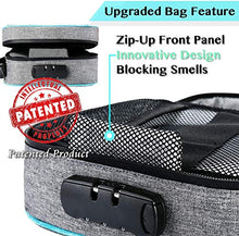 Load image into Gallery viewer, Smell Proof Bag with Combination Lock Lunch Bag File Organizer Case Container; Medicine Lock Bag Travel Storage Case (Gray)
