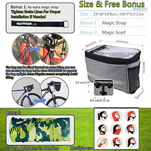 Load image into Gallery viewer, MATTISAM Bike Handlebar Bag, Bike Basket with | Mesh Pocket - Cold &amp; Warm Insulation - Reflective Strap - Touchable Transparent Phone Pouch | Bicycle Front Bag, Bike Pouch for Cycling, Women, Cruisers
