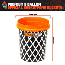 Load image into Gallery viewer, BasketPong™ Giant Yard Pong X Basket Ball Game with Durable Balls and Buckets - Outdoor Game for Lawn, Backyard and Beach - Set Includes 12 Buckets, 2 Basket Balls and a Carrying Bag
