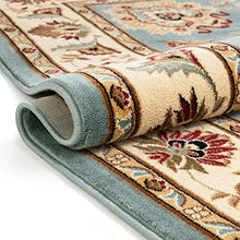 Load image into Gallery viewer, Sultan Sarouk Light Blue Persian Floral Oriental Formal Traditional 3x12 (2'7" x 12') Runner Stain / Fade Resistant Contemporary Floral Thick Soft Plush Hallway Entryway Living Dining Room Area Rug

