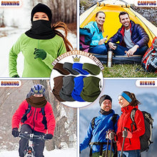 Load image into Gallery viewer, 6 Pieces Winter Neck Gaiters Fleece Neck Warmers Thermal Face Scarf Drawstring Neck Scarf and 6 Pieces Ear Warmers Headbands Ear Muffs Head Wrap Fleece Ear Muffs for Men Women Outdoor Activities
