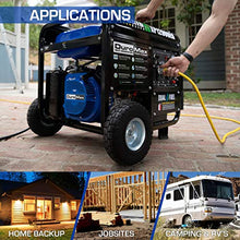 Load image into Gallery viewer, DuroMax XP12000EH Dual Fuel Electric Start Portable Generator, Blue and Black

